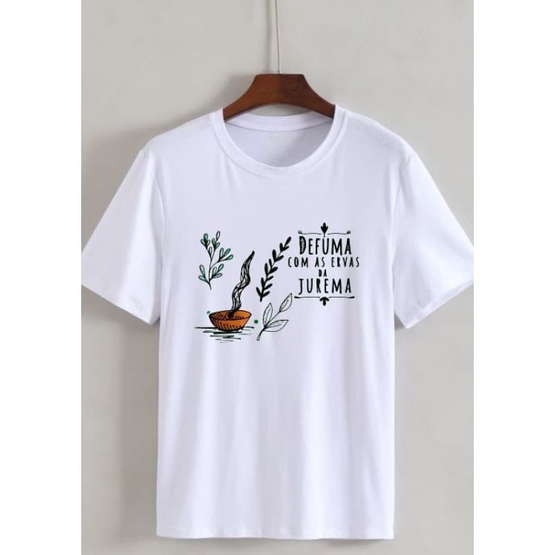 Camiseta Umbanda Jurema Algodão Unissex Axé Candomblé Frases