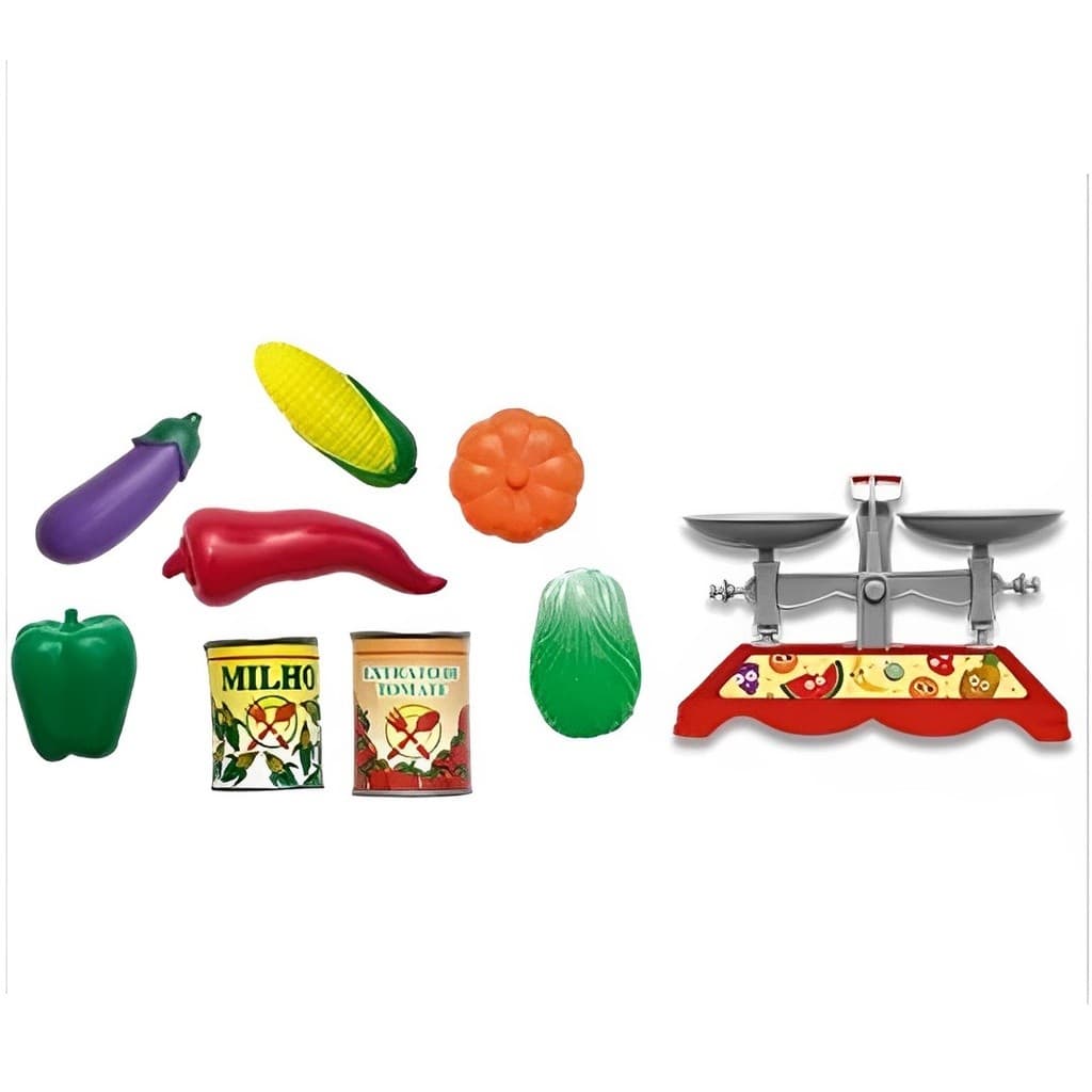HortiFruti Mercadinho Infantil Feirinha comidinhas Brinquedo 9 peças