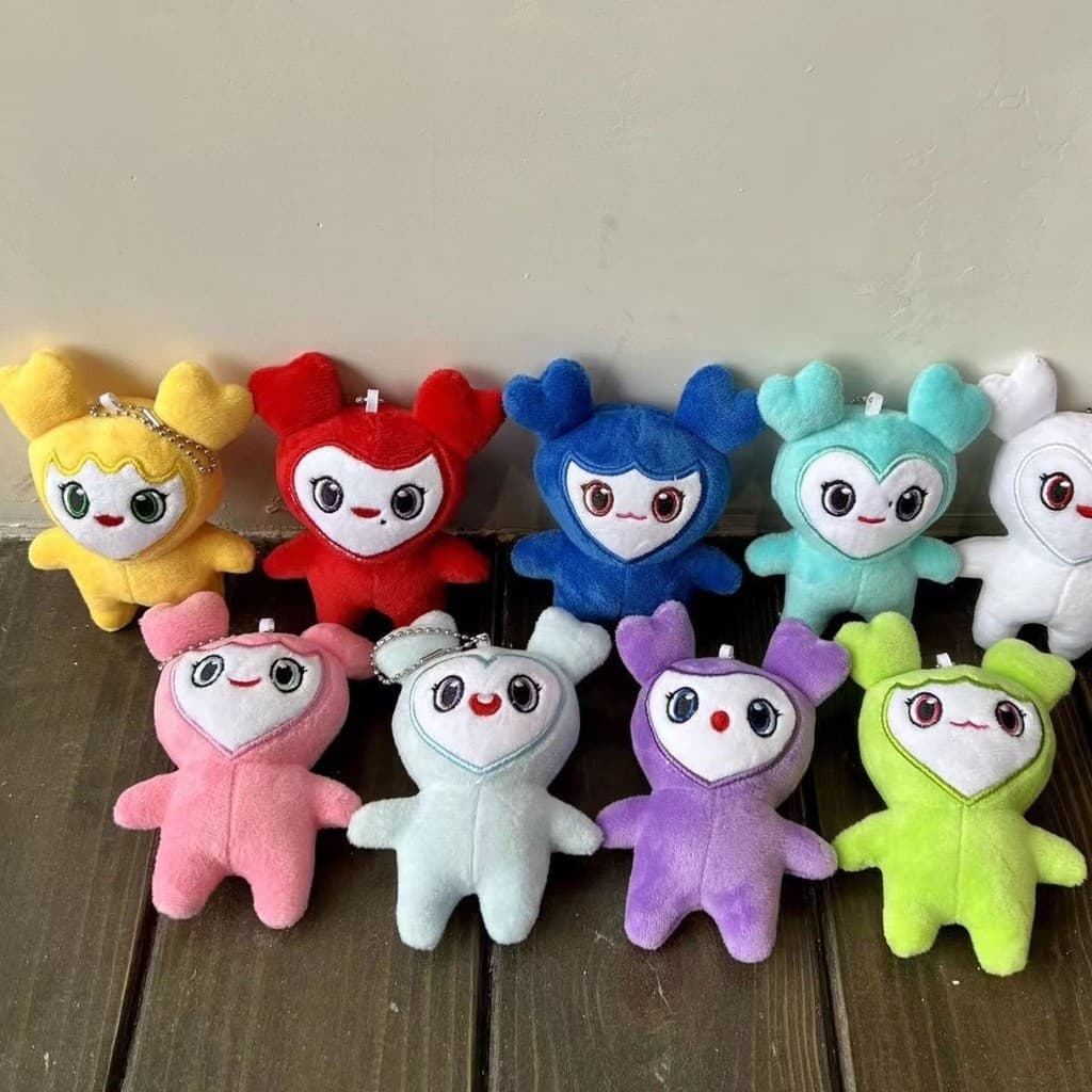 2024twice Park Jihyo Hirai momo Chaeyoung momo lindo casal de pelúcia presente boneca chaveiro Caixa de pingente Brinque