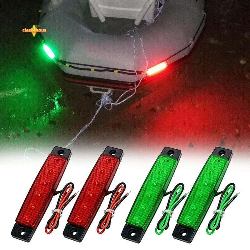 4 Unidades Vermelho Verde Barco Navegação Luzes LED De Popa Barcos Luz 12V