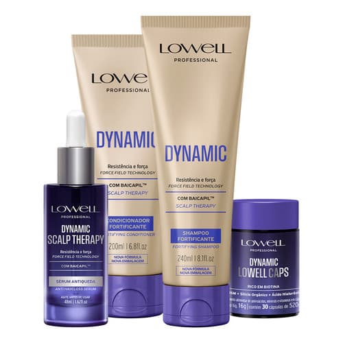 Kit Lowell Dynamic Scalp Therapy Duo Sérum Caps (4 Produtos)