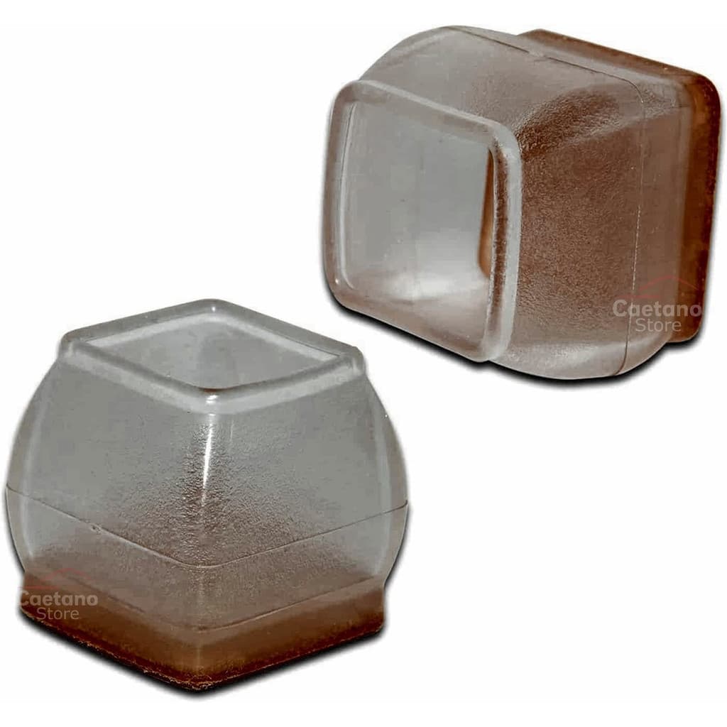 Kit 4 Proteção Para Pé Da Cadeira Quadrada Silicone 2,2 A3,2