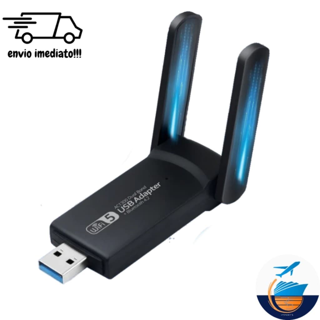 Adaptador Wifi Fenvi Usb 3.0 5ghz 1300mbps + Bluetooth 4.2 Receptor2.4G 5G Placa Wireless Internet 2