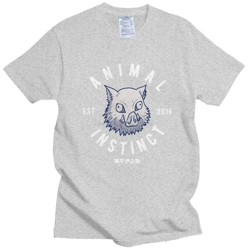 Camiseta Básica Unissex Animal instinct Inosuke 2016 Demon Slayer