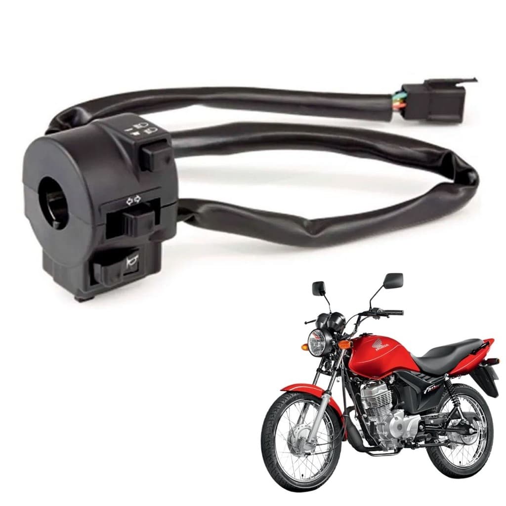 Punho Chave Luz Seta Cg 125 Fan Ks 2009 até 2013 Cg 150 Titan 2004 até 2008 Buzina Pisca