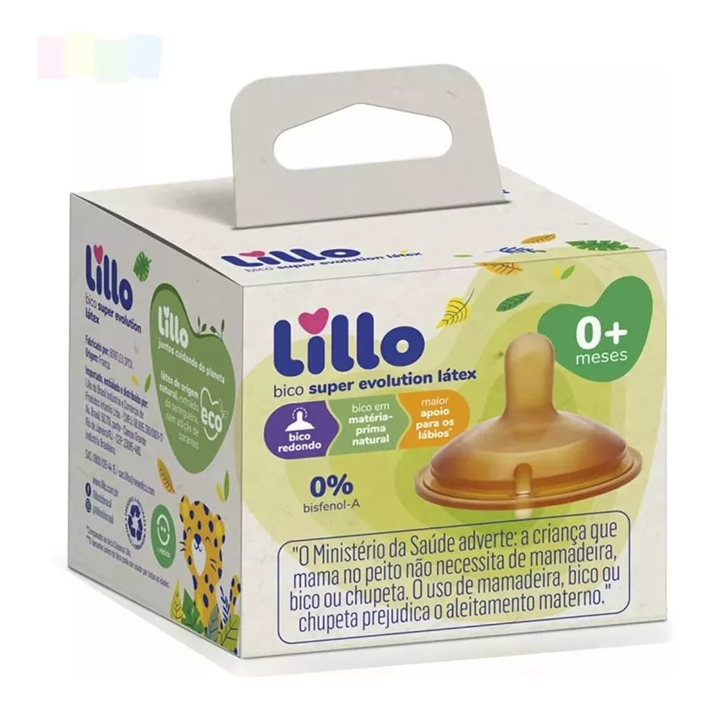 Bico Redondo Látex Para Mamadeira Super Evolution Lillo