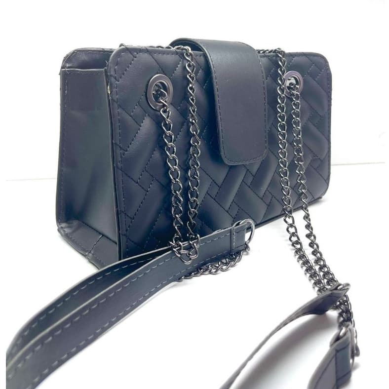 Bolsa Feminina Transversal Corrente Grafite Alça Tira Colo Lançamento