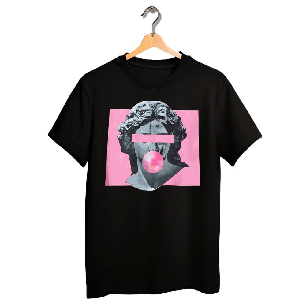 Camiseta Preta Manga Curta Infantil oversized 2 ao 16 anos