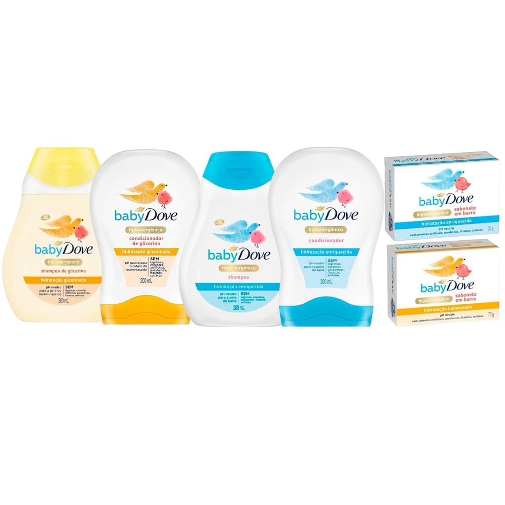 Dove Baby Linha - Sabonete - Shampoo - Condicionador