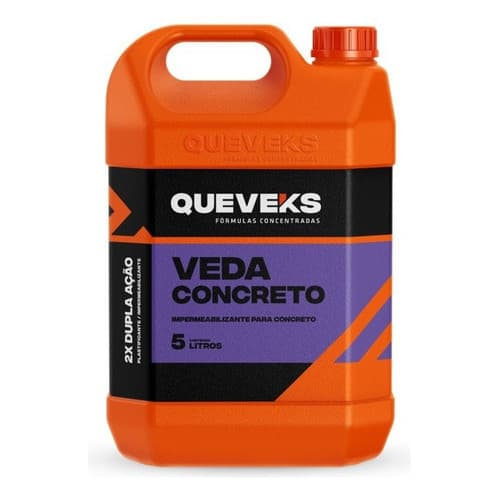 Veda Concreto 5lt Queveks Impermeabilizante Para Concreto