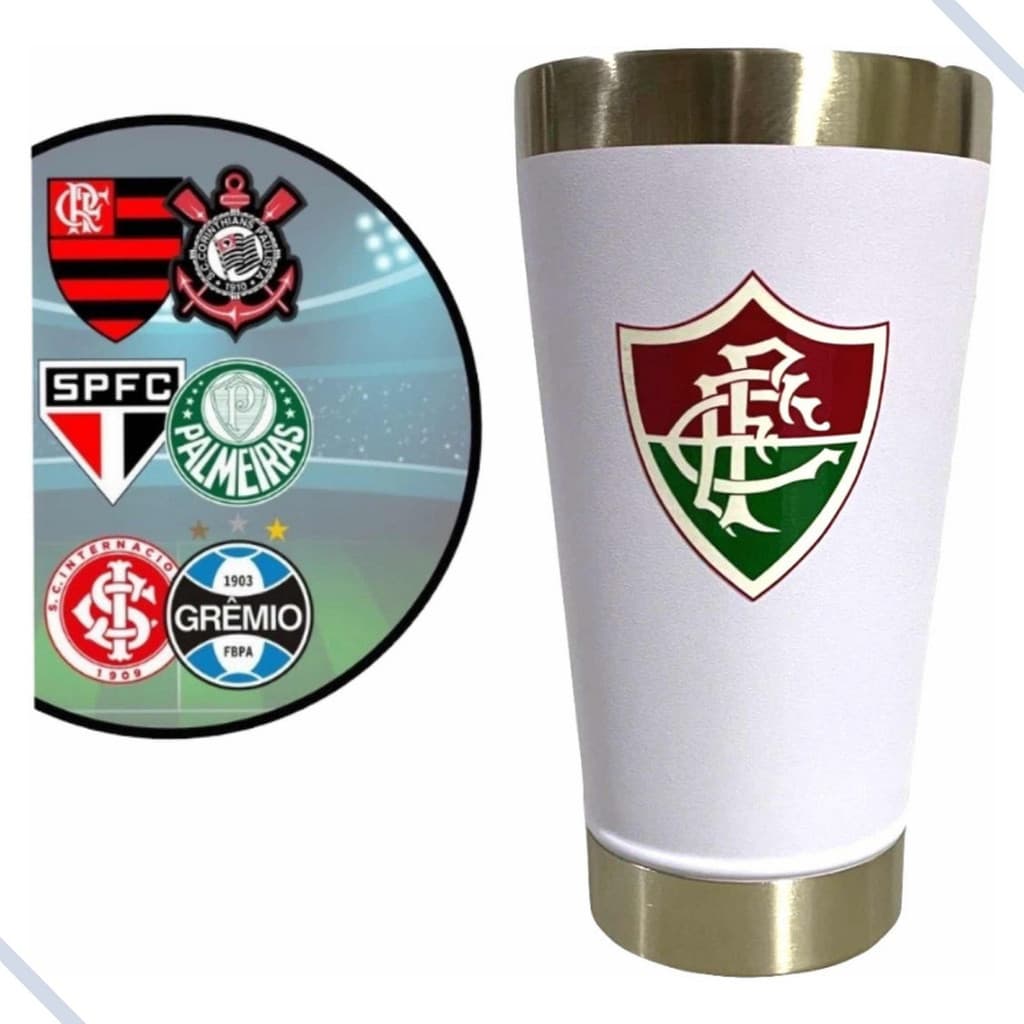 Copo Térmico 473 Ml Cerveja Com Tampa Aço Inox Flumin Times