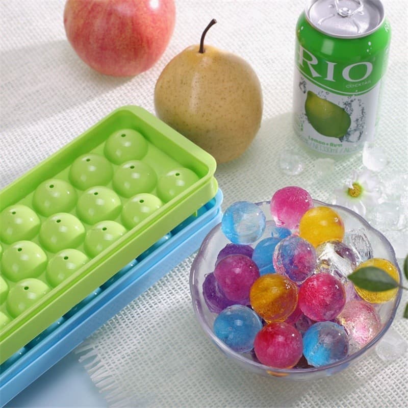 20 Bolas Redondas Molde De Gelo Plástico Bandeja De Hóquei No Moldes De Caixa
