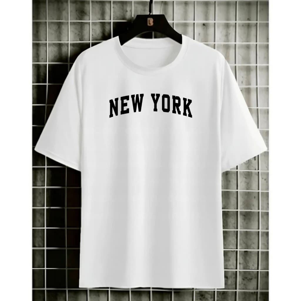 Camiseta Básica Casual New York Unissex 100% Algodão Lançamento