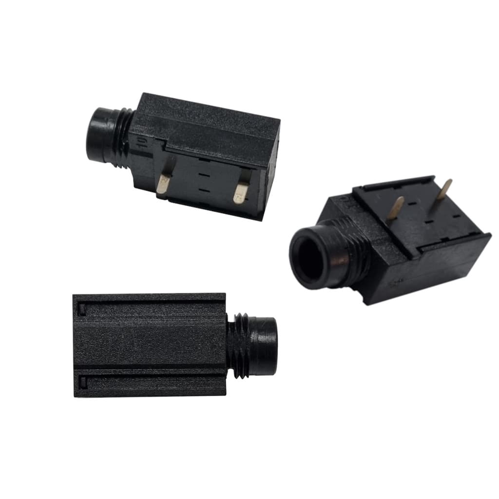 Conector Jack P10 Mono Fêmea Tipo Caixa Jack Mono P10 de PCI