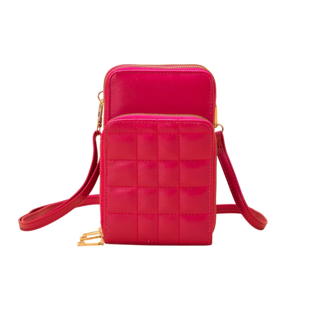 Bolsa Feminina Transversal Crossbody Pequena 3 divisórias