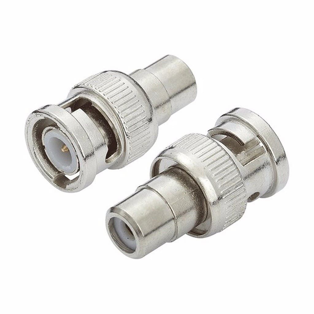 Conector adaptador BNC Macho p/ RCA Fêmea CFTV TV Câmera Adaptador