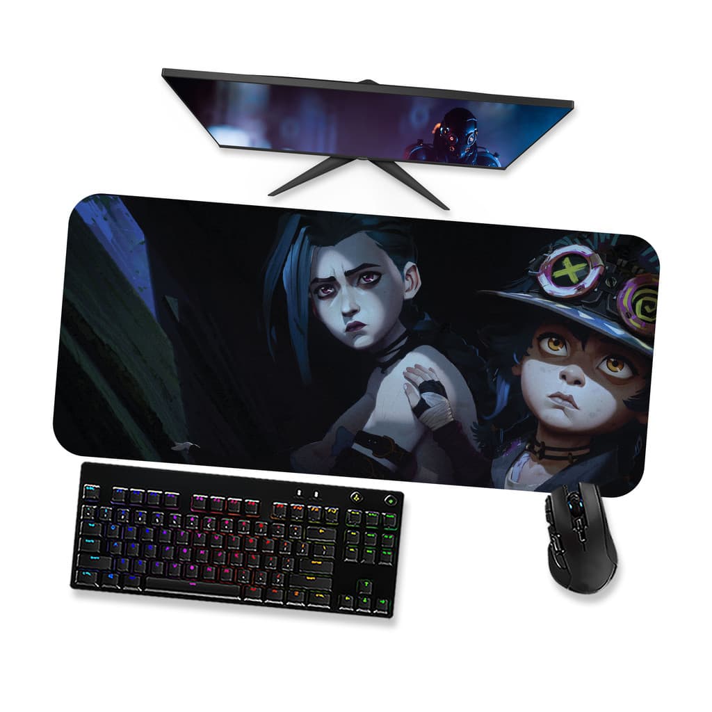 Mouse Pad Gamer Grande  ARCANE JINX E ISHA 3  90x40 80x40 60x40 70x30 45x40