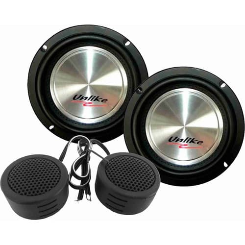 Kit 2 Falante Midbass Unlike 6" UNF 61 180wrms + Par Mini Tweeter Permak