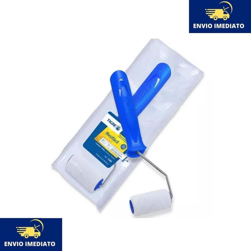 Rolo p/ Pintura Lã Sintética Resifácil 1366 (Ideal para Pinturas com Epóxi e Resinas) Tigre