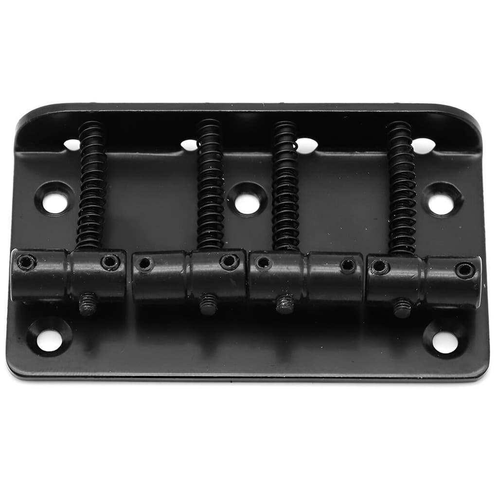 Ponte Fixa Vintage Para Contra Baixo 4 Cordas - Acabamento Preto