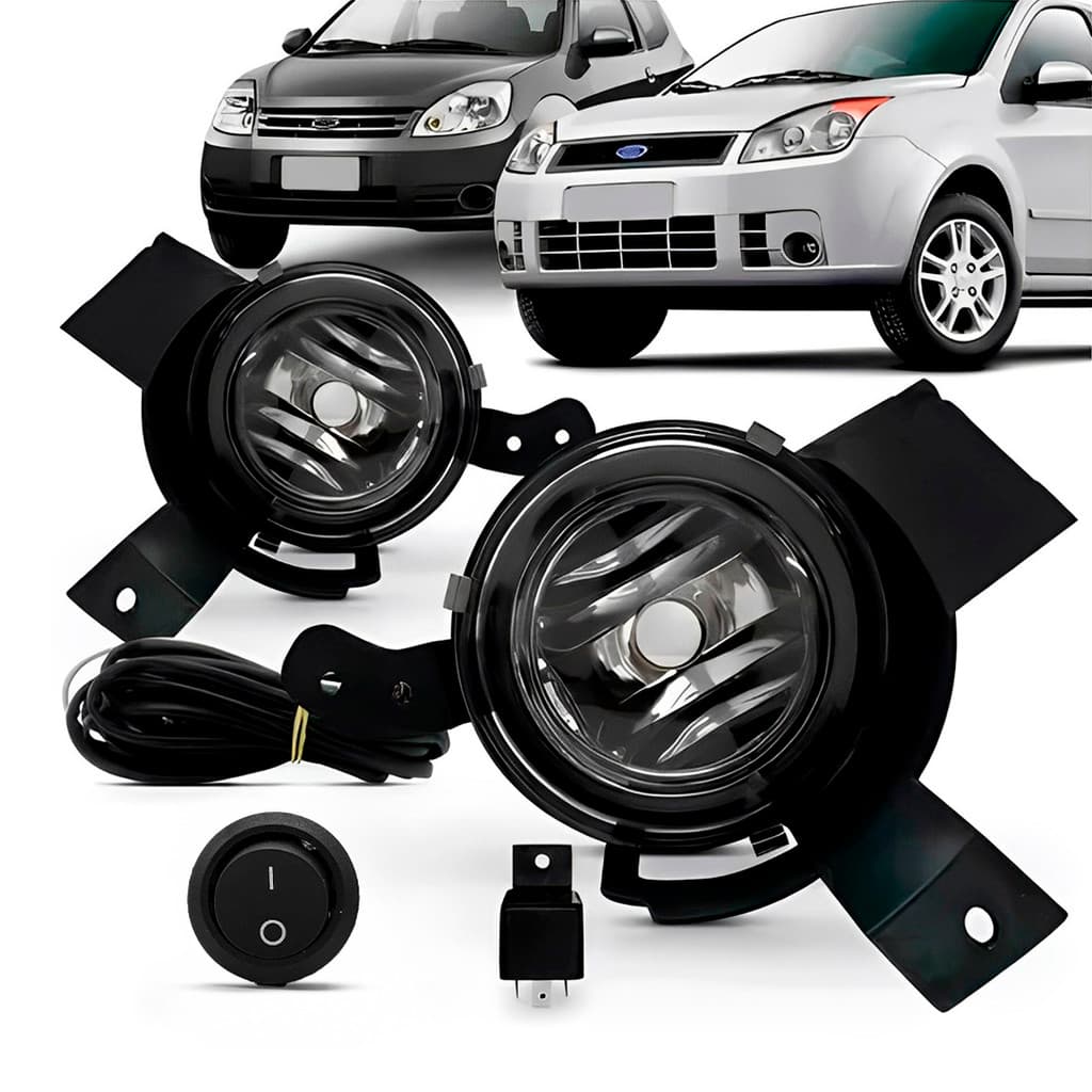 Kit Farol de Milha Ford Fiesta 2007/2010 Ka 2008/2011 Botão