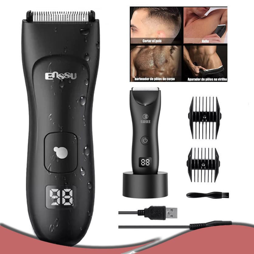 Aparador De Pelos Intimo Masculino Sem Fio Depilador Masculino Máquina De Cortar Cabelo Recarregável USB