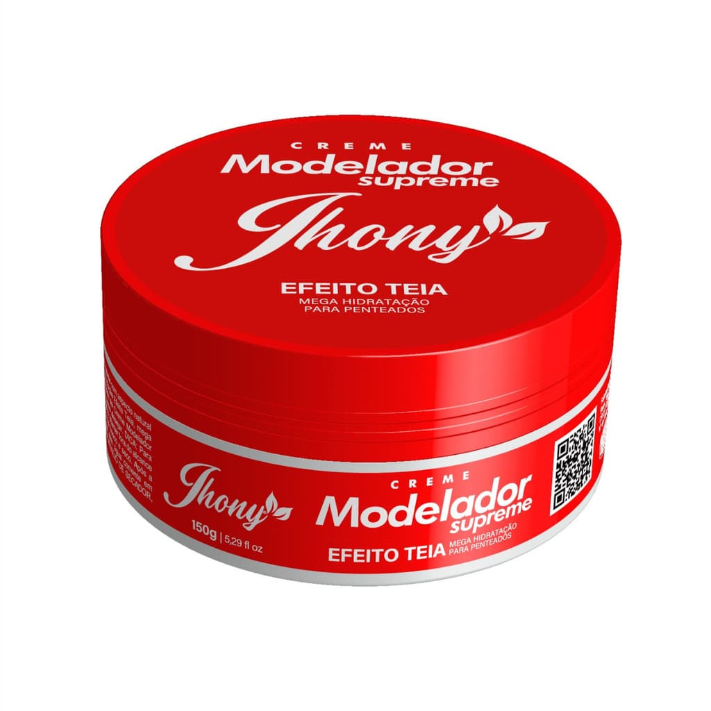 Creme Modelador Capilar Supreme Efeito Teia Jhony Barber 150g com Controle Definição e Hidratação
