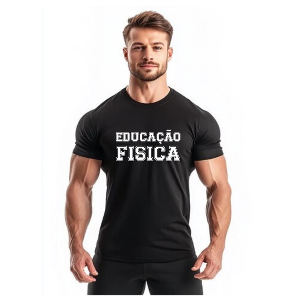 Camiseta Educacao Fisica Dry Fit Faculdade Curso treino