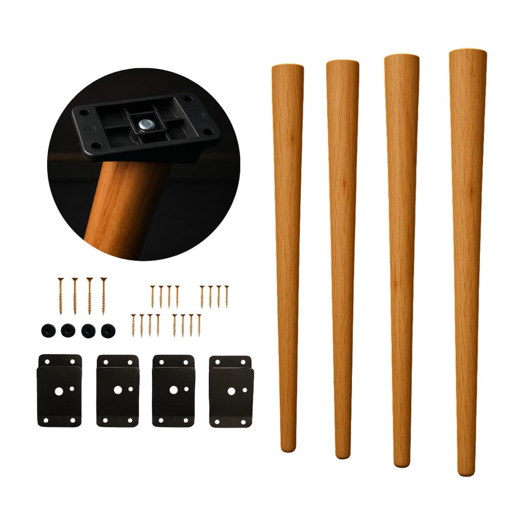 Pés Palito 70cm Retro Com Chapinhas E Parafusos Fixação Tampo Mesa Diversas Variações