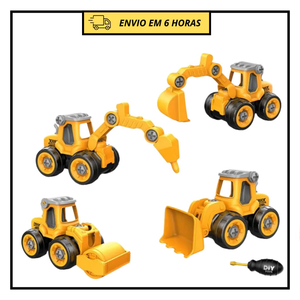 Tratores De Construção Desmontáveis Educativos  ENVIO IMEDIATO