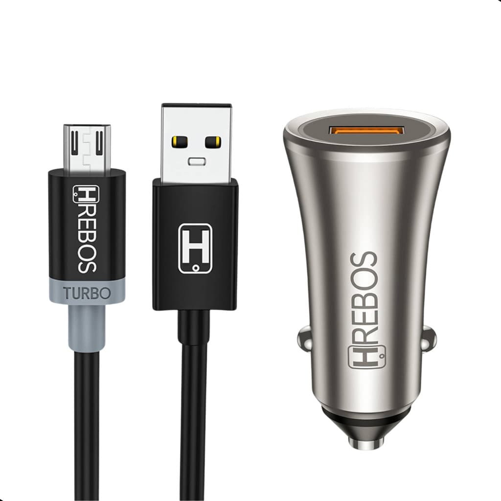Kit Carregador Turbo Veicular Carro Usb Micro Usb V8 3.0a