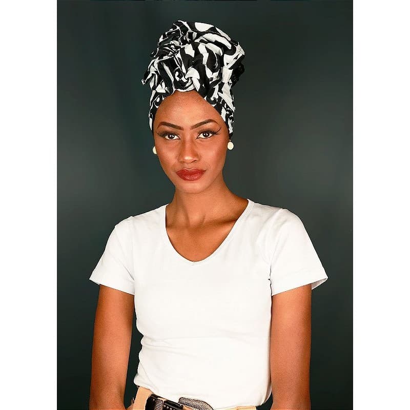 Turbante Africano - Turbante para cabeça Tratamento Afro praticidade Feminino - Multicor 37
