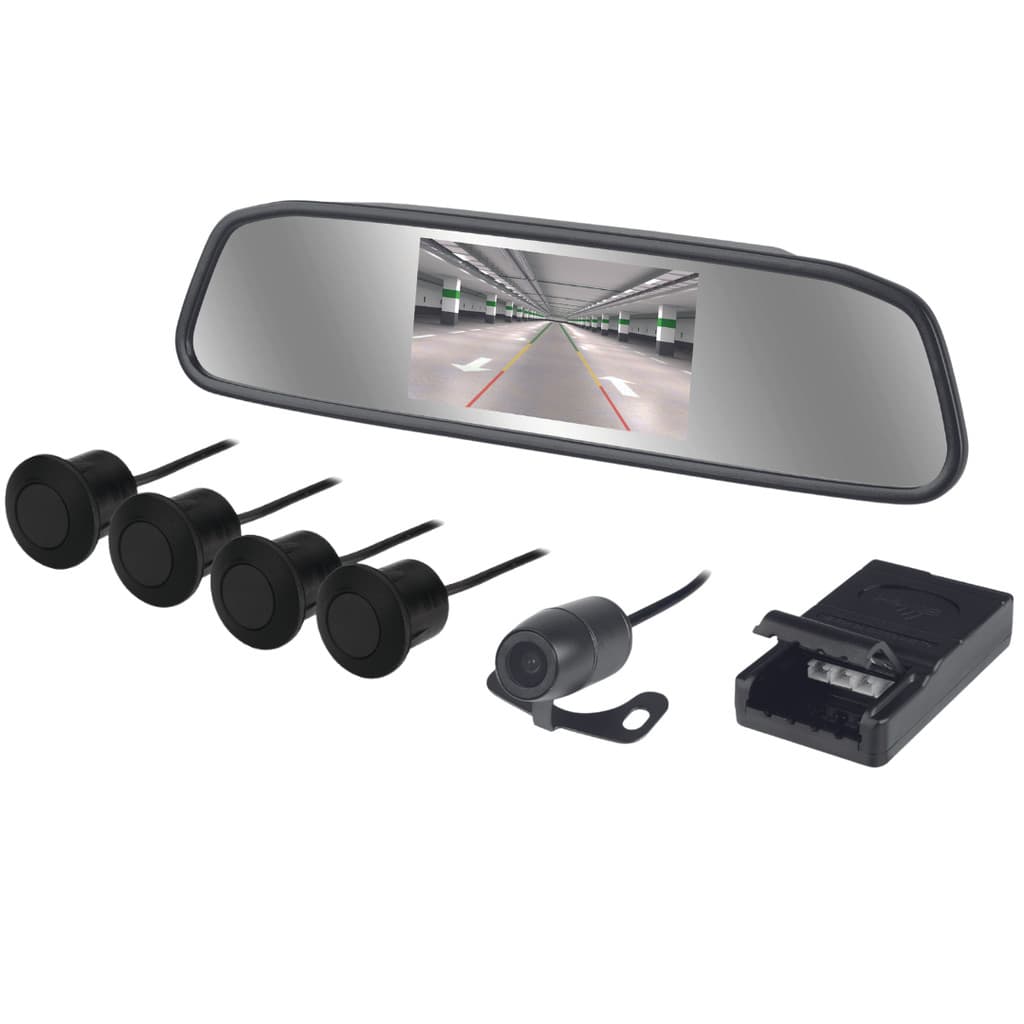 Retrovisor Lcd Sensor Câmera De Ré Emborrachado Kx3