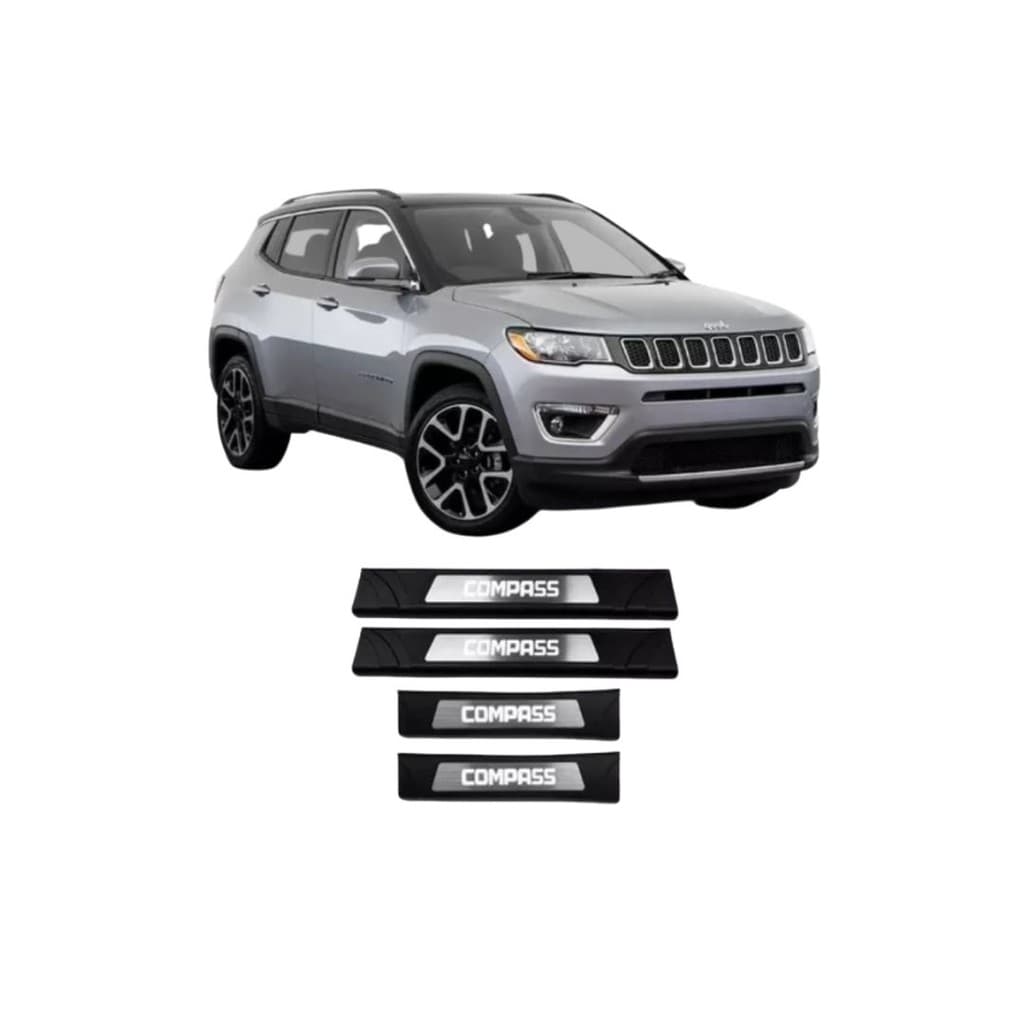 Soleira Plástica KX3 com LED Azul – Jeep KX2035