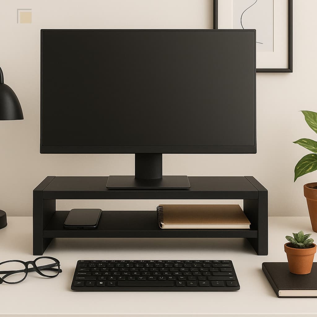 Suporte base nicho mesa para monitor de madeira escritório