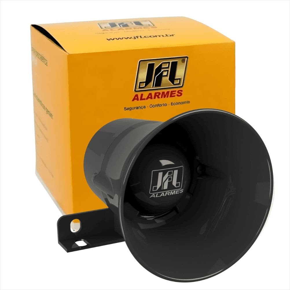 SIRENE PIEZO SIR-120 PRETA 120 DB PARA ALARME JFL