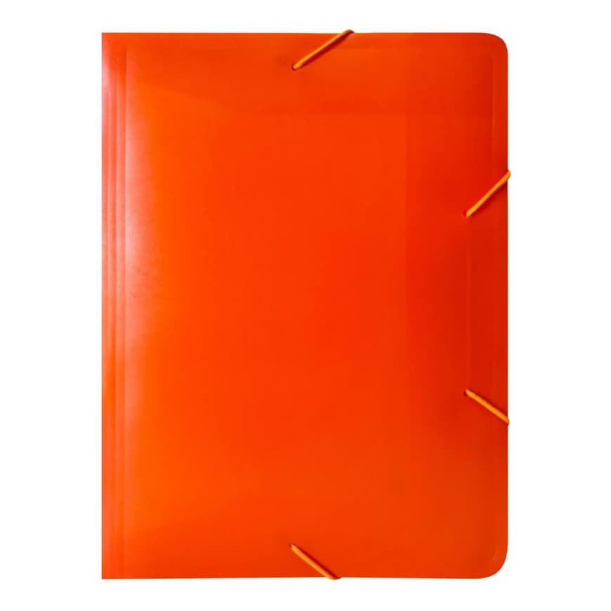 Pasta Aba Elástico A4 Sem Dorso Plástica Retrô Laranja 1 Un