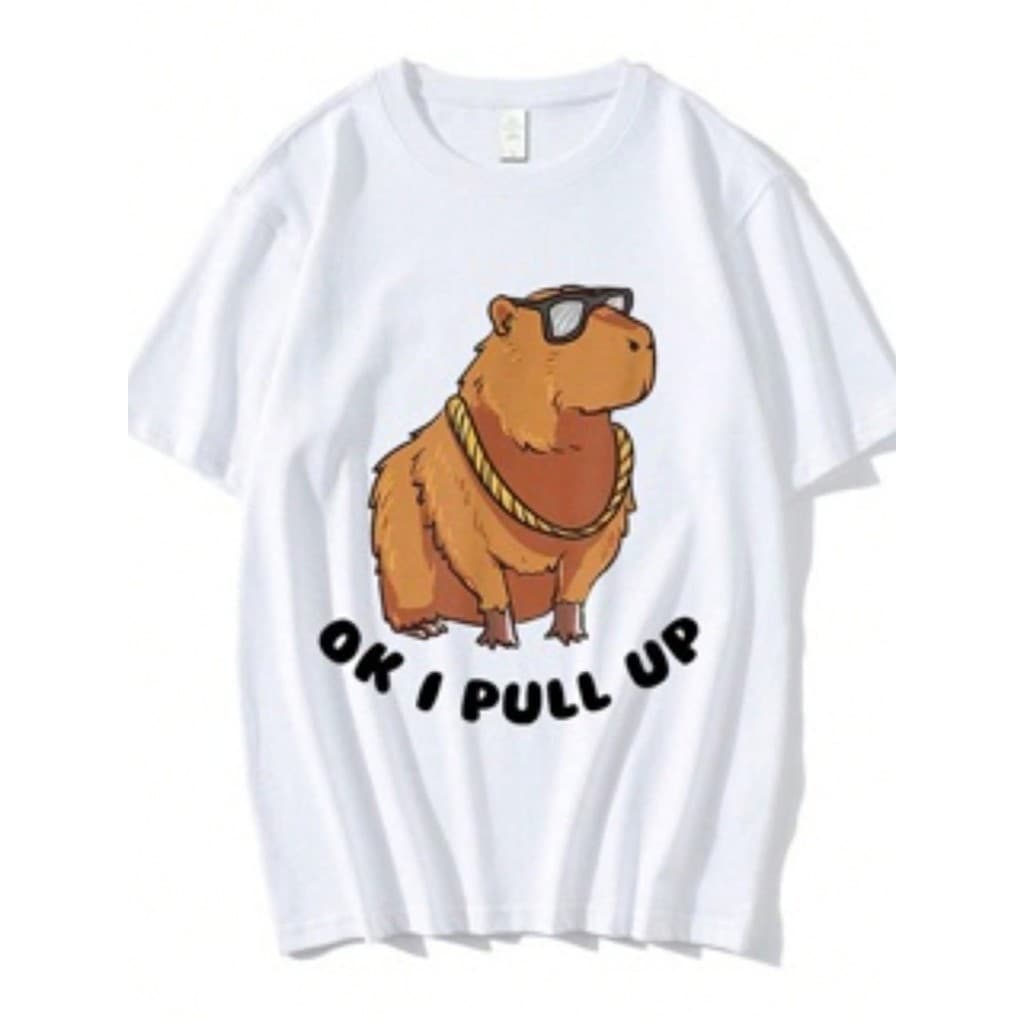 Camiseta Capivara Estilosa Unissex 100% Algodão Lançamento Streetwear