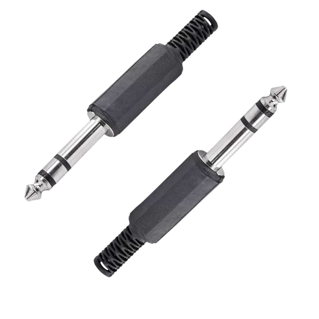 Plug P10 Stereo Plástico com Rabicho - KIT10 Peças - Conector de Áudio - TEBERA