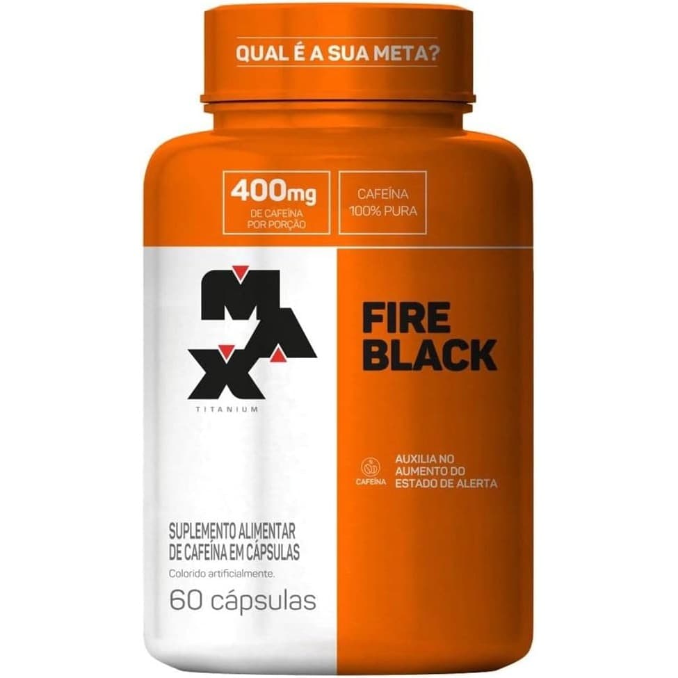 Termogênico Fire Black 60 Capsulas - Max Titanium
