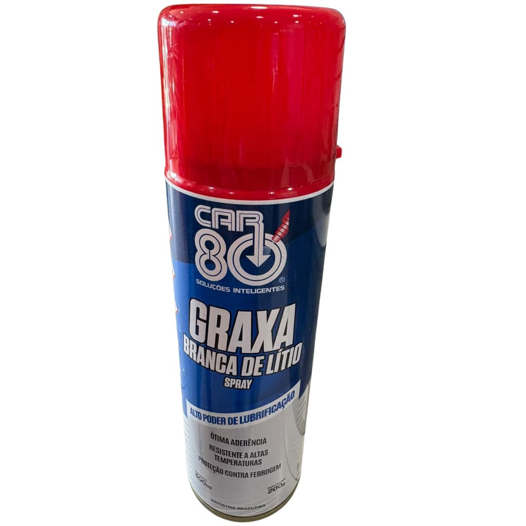 SPRAY GRAXA BRANCA CAR80 300ML | LUBRIFICANTE MULTIUSO PROFISSIONAL | Proteção Contra Atrito, Umidade e Corrosão