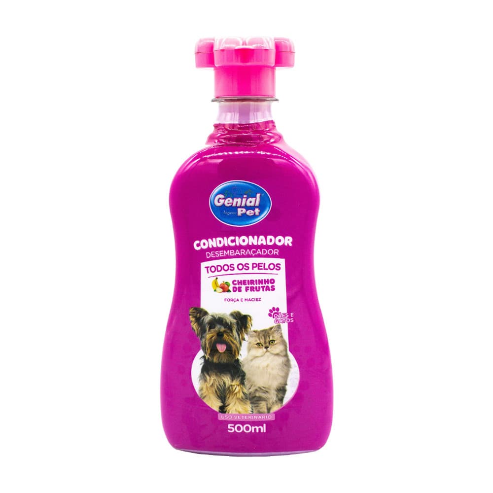 Condicionador p/ Cães e Gatos Desembaraçador Todos os Pelos 500ml Genial Pet