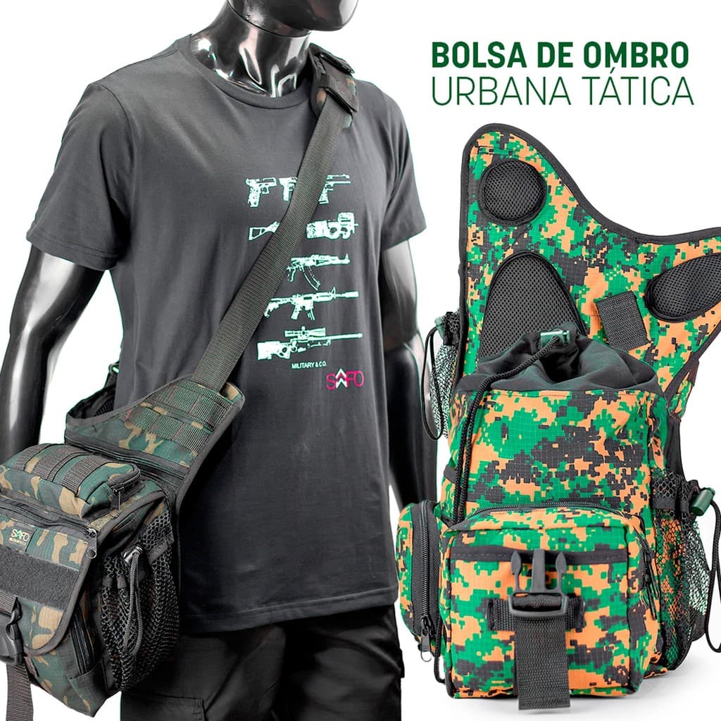 Bolsa Transversal Shoulder Bag Impermeável Ripstop Safo Urbana 10 Litros