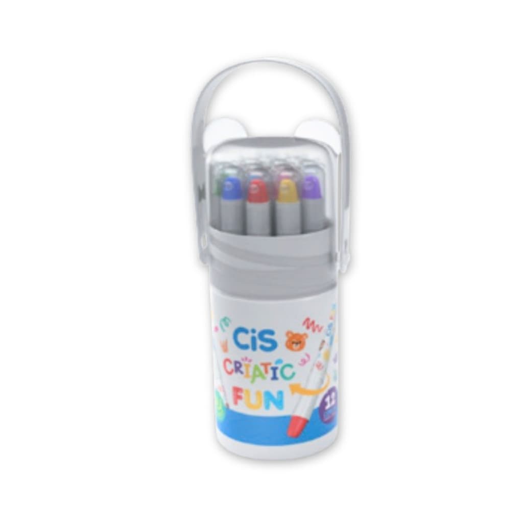 GIZ DE CERA RETRATIL CIS CRIATIC FUN 12 CORES
