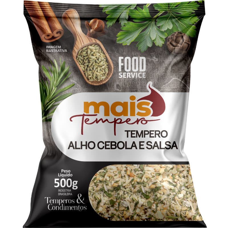 TEMPERO CEBOLA ALHO E SALSA 1 KG Sabor Natural: Produtos Sem Conservantes e Sem Sal