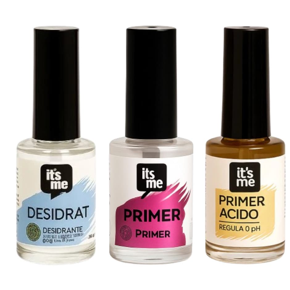 kit preparadores de unha de gel acrigel ITS ME PRIMER ACIDO DESIDRATADOR marca premiun importado com anvisa