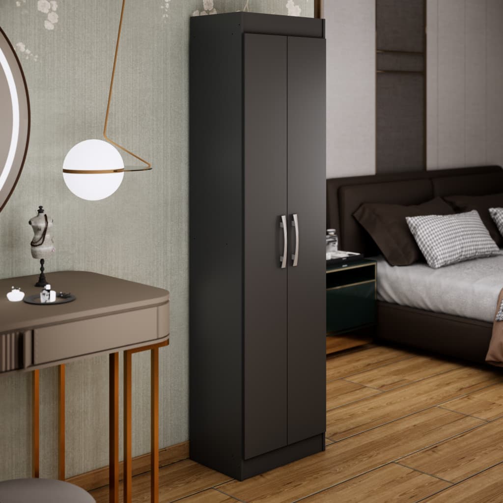 Guarda-Roupa Multiuso Solteiro Compact Cinza  - Direto Sim