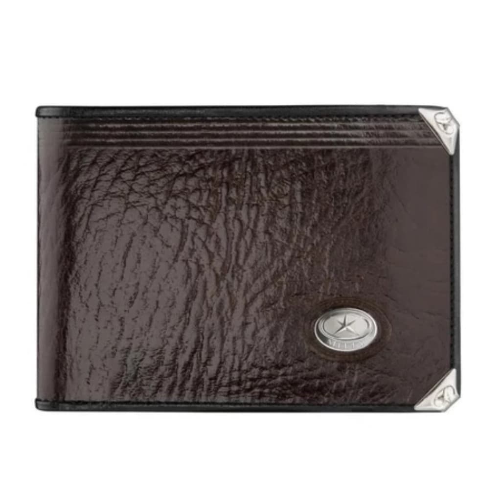 Carteira Masculina Couro Legitimo Mitty Pequena Porta Niquel