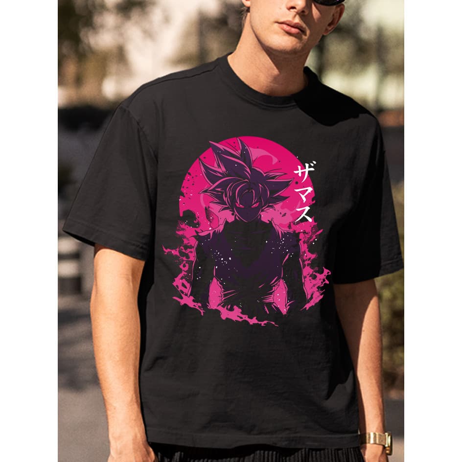 Camisa Goku Black Rose Dragon Ball Z Super Goku Vegeta Fusão Camiseta Anime Unissex