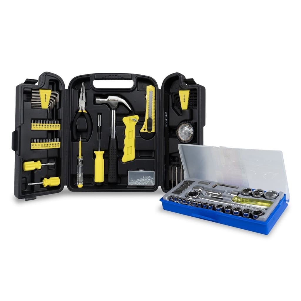 Kit Profissional Completo Jogo De Ferramentas Com 200 Peças + Jogo De Soquetes Bits Com 35 Peças